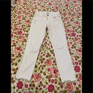 Paige Crop White Jeans